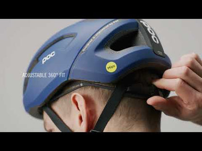 Rennradhelm POC OMNE AIR MIPS Logo Schwarz Matt/Weiß