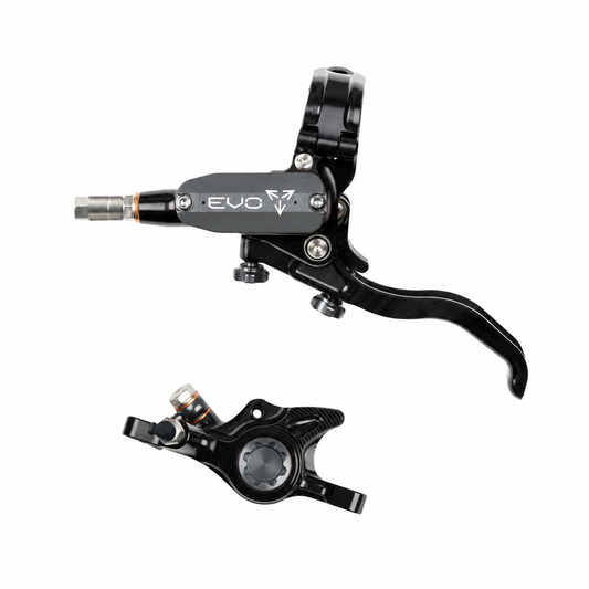 Frein HOPE TECH 4 EVO X2 PM Noir/Fumé — levier et étrier sur fond blanc