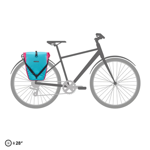 Gepäckträgertasche ORTLIEB BACK ROLLER CYBER 20 L Blau/Pink