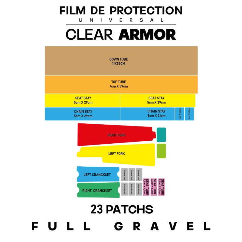 Protection de Cadre MONKEY'S SAUCE FULL UNIVERSAL Gravel Brillant