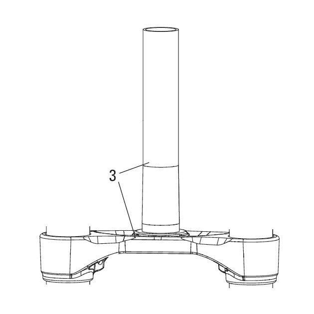 Té Inférieur de Fourche ROCKSHOX BOXXER C1 Déport 0 mm