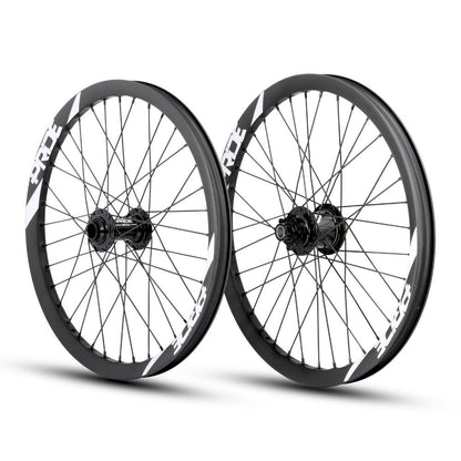 PRIDE Wave Gloss White Matrix Laufradsatz 20" (406 mm), 20/15-mm-Achsen, Schwarz