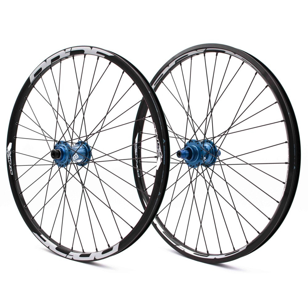 Paire de Roues PRIDE 20" (451mm) Control V2 Disc Axes 10/15mm Bleu