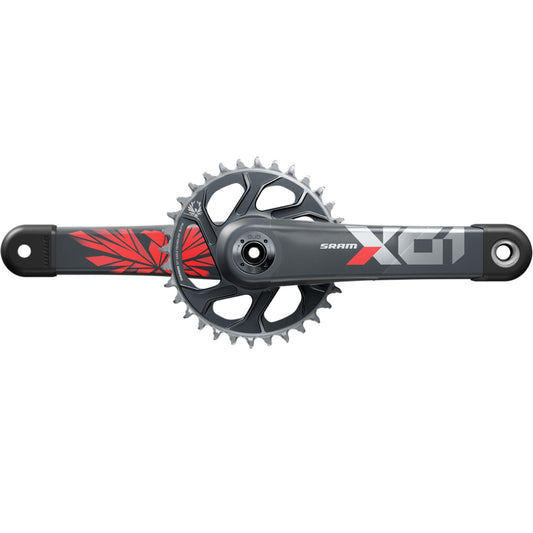 SRAM EAGLE X01 DUB 12-fach-Einfachkurbelgarnitur, 49 mm, Rot