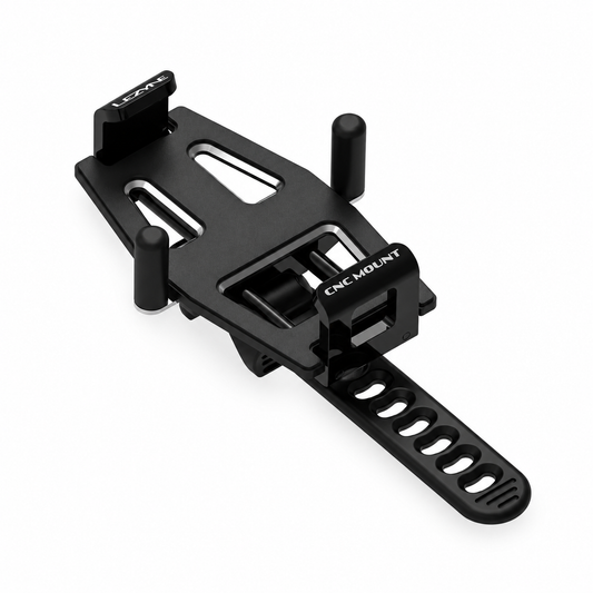 LEZYNE CNC PHONE MOUNT Smartphone-Halterung aus Aluminium — Produktansicht vor weißem Hintergrund