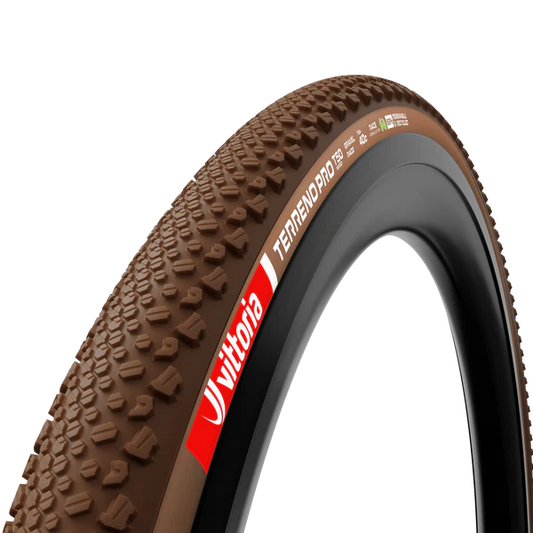 Pneu VITTORIA TERRENO PRO T50 Mixed Gravel Race 700x35c Tubeless Ready Souple Marron