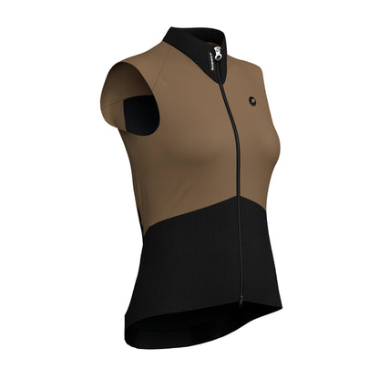 Ärmellose Jacke ASSOS UMA GTV SPRING FALL S11 Damen Terra Sand