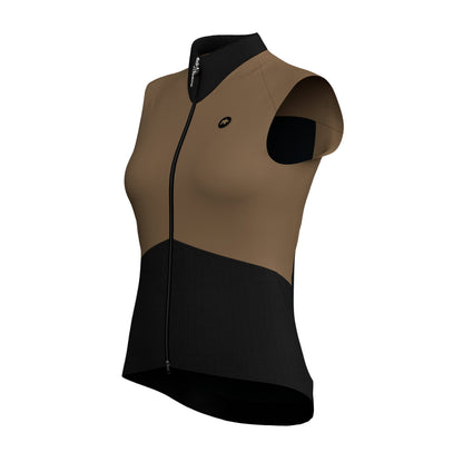 Ärmellose Jacke ASSOS UMA GTV SPRING FALL S11 Damen Terra Sand