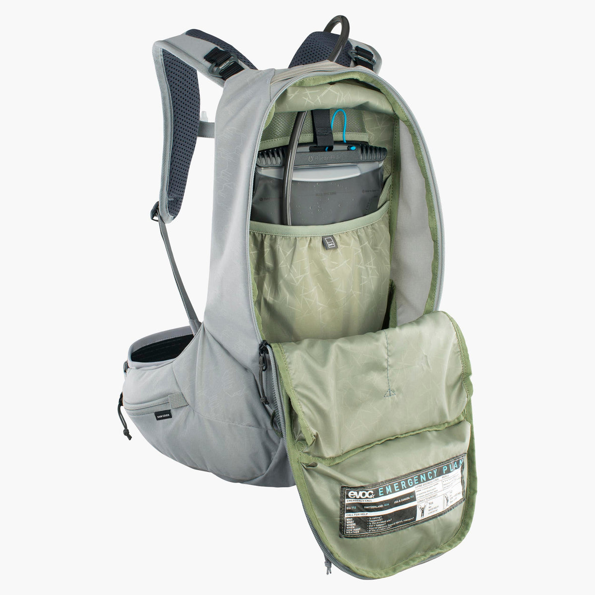 EVOC TRAIL PRO SF 12L Rucksack mit Rückenprotektor Grau – Ansicht 7